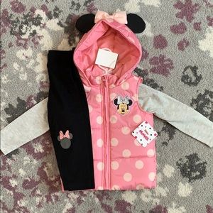 Minnie 3 piece vest outfit 2T!